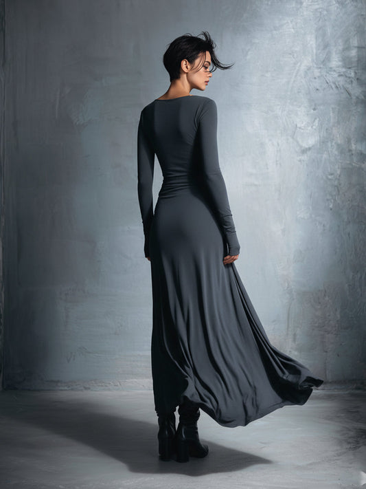 YASMINA | MAXI DRESS WITH SIDE TIE