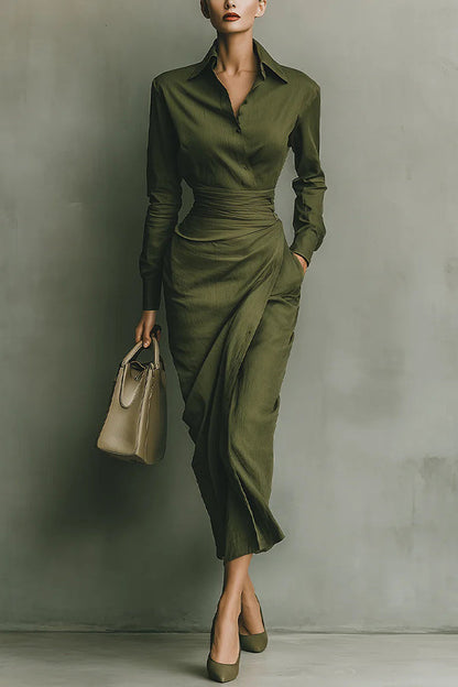 MELIORA | WRAP-STYLE MAXI DRESS