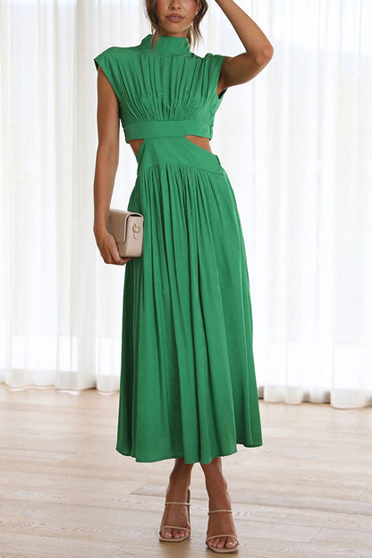 Jennifer - Holiday midi dress with pockets and cutout waist by Light of My Life