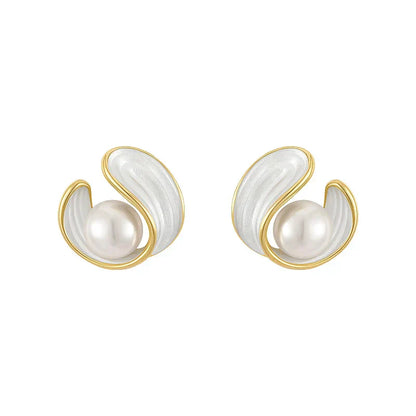 OPAL & PEARL GOLD DROP EARRINGS