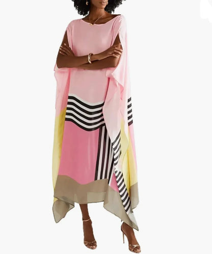 Pink Candy Stripe Kaftan