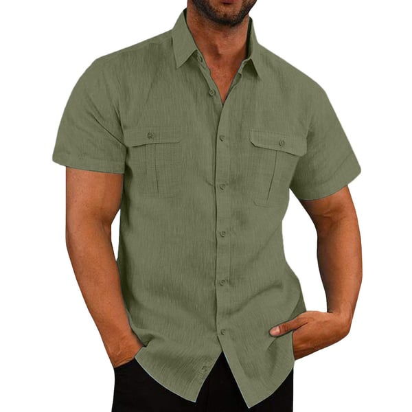 Tom - Stretch Short Sleeve Shirt with Pockets