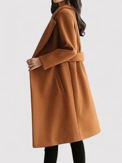 NOELLE | WOOL COAT WITH BELT