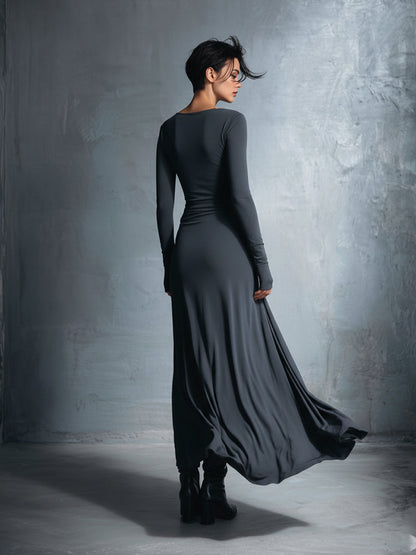 YASMINA | MAXI DRESS WITH SIDE TIE