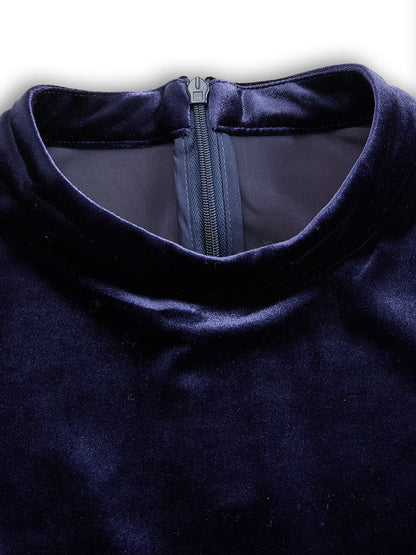 SIBELLA | NAVY LONG-SLEEVE MIDI DRESS