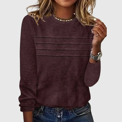 FENIRA | CASUAL ROUND NECK LONG SLEEVE TOP