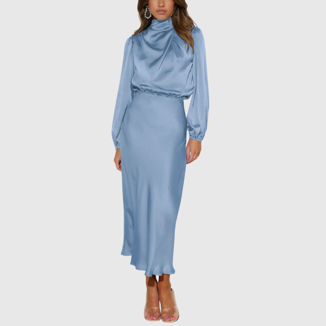 MARISTELLA | LUXURY SATIN MAXI DRESS