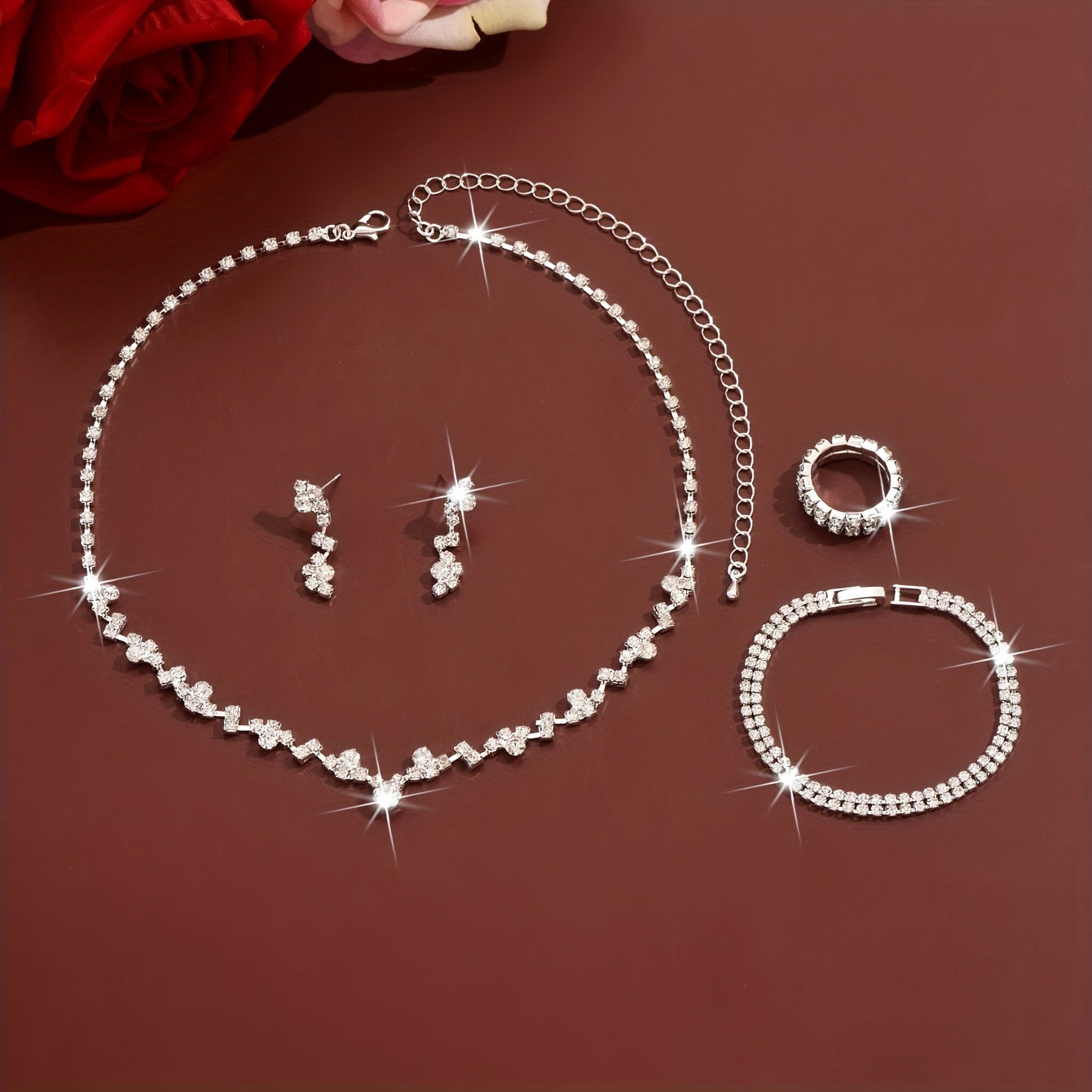 LIGHTWEIGHT ELEGANT 4-PIECE JEWELRY SET
