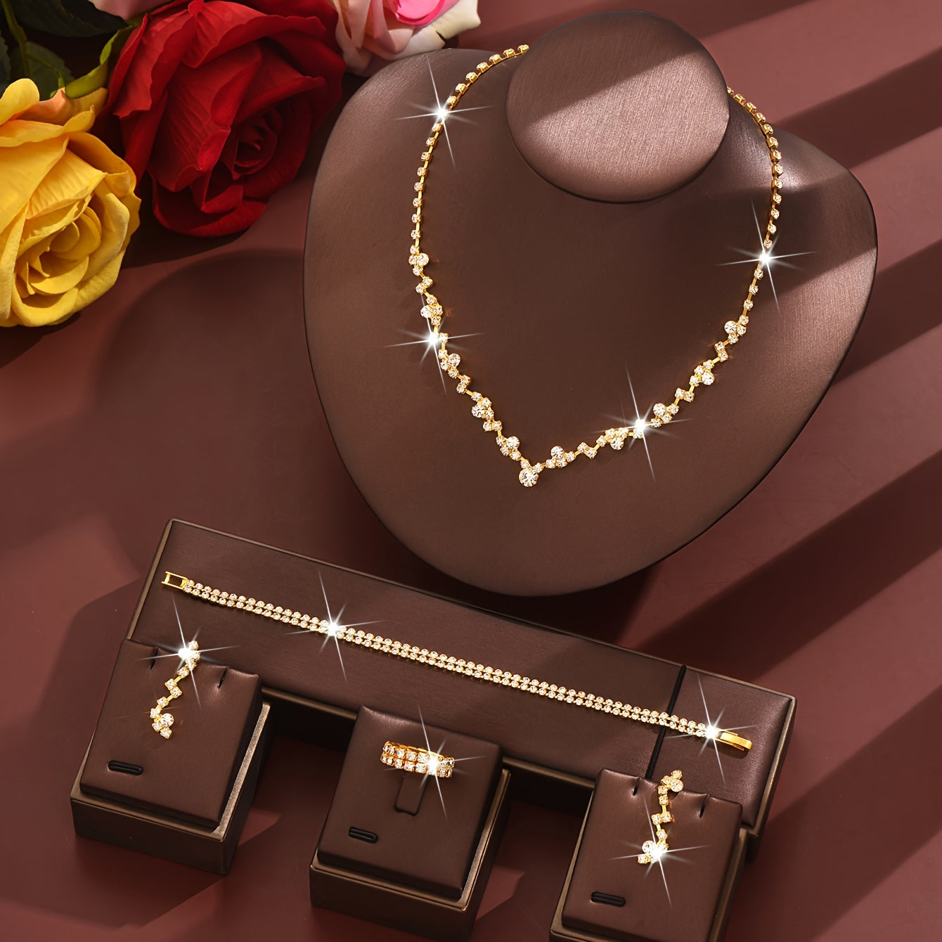 LIGHTWEIGHT ELEGANT 4-PIECE JEWELRY SET