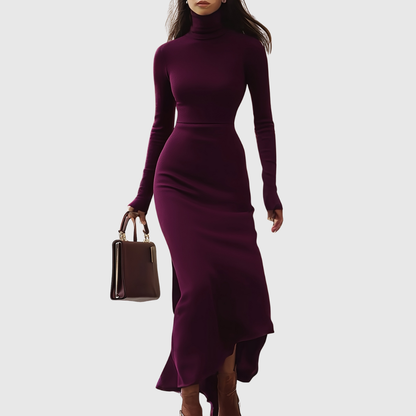 IESLA | HIGH NECK TIGHT-FASHION DRESS