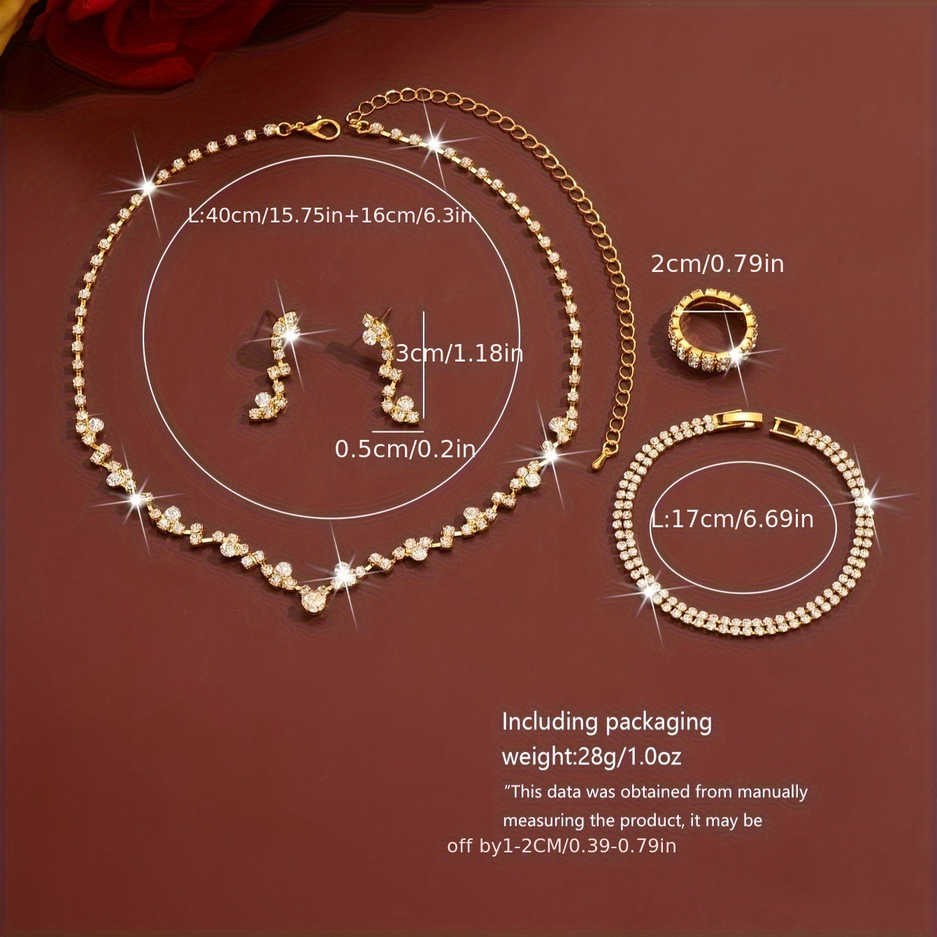 LIGHTWEIGHT ELEGANT 4-PIECE JEWELRY SET
