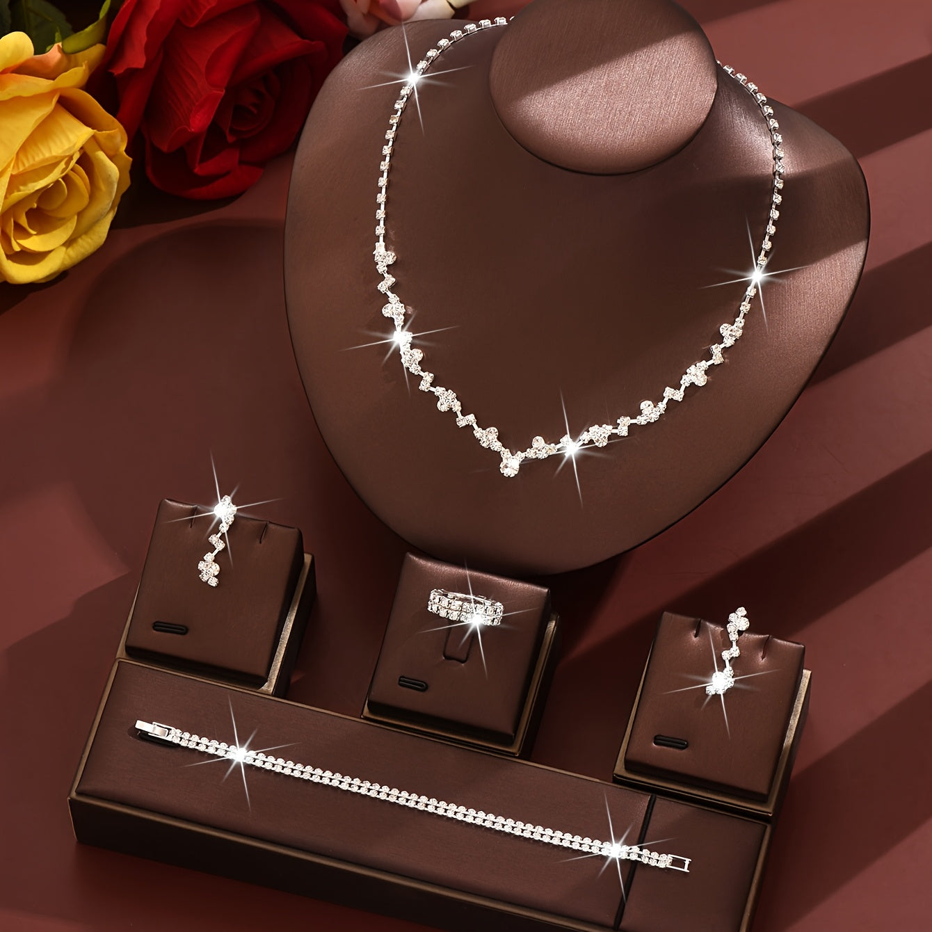 LIGHTWEIGHT ELEGANT 4-PIECE JEWELRY SET