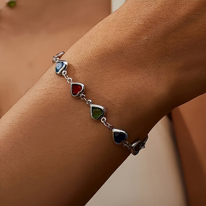 HEART-SHAPED GOLD BRACELET