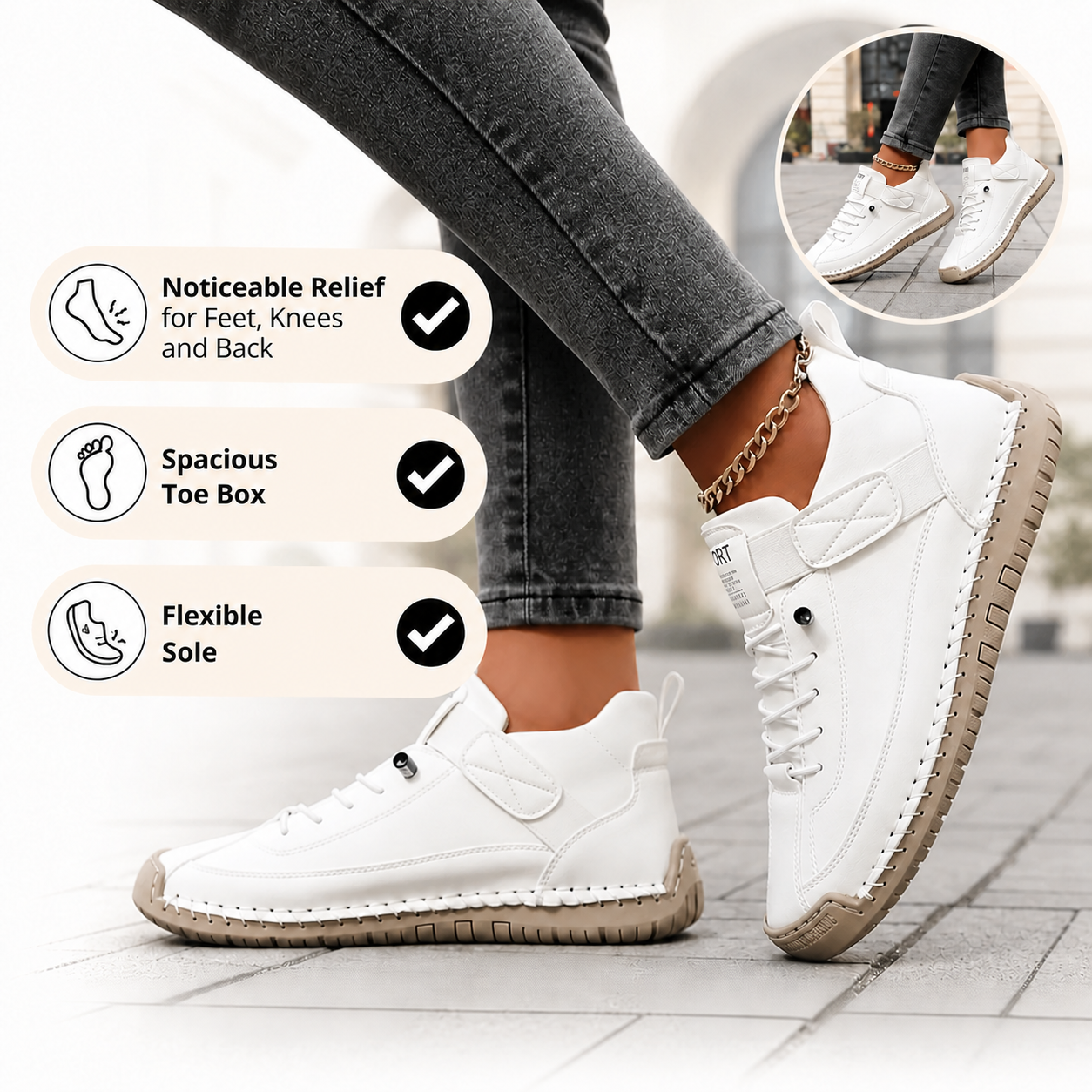 Mia – Comfortable & Pain-Free Sneakers