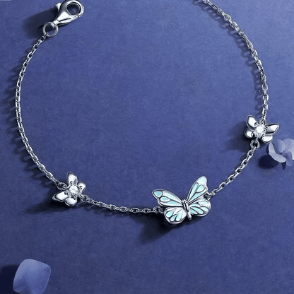 Luminous Dream Blue Butterfly Bracelet
