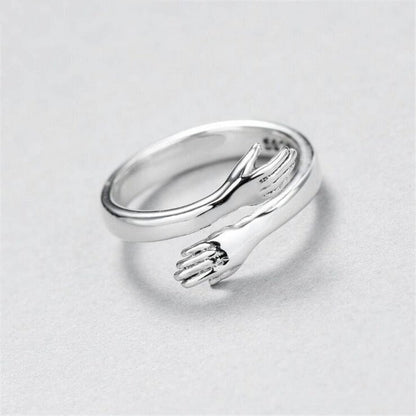 SILVER HUG RING