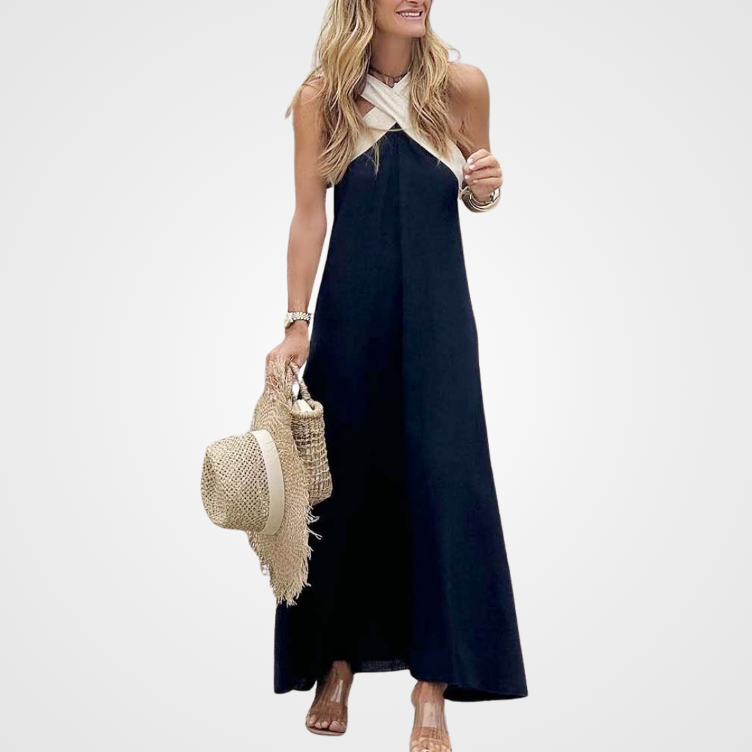 ORELLA | CROSS-NECK DRESS