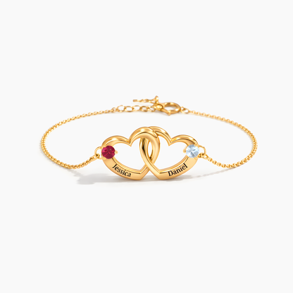 Intertwined Hearts Bracelet
