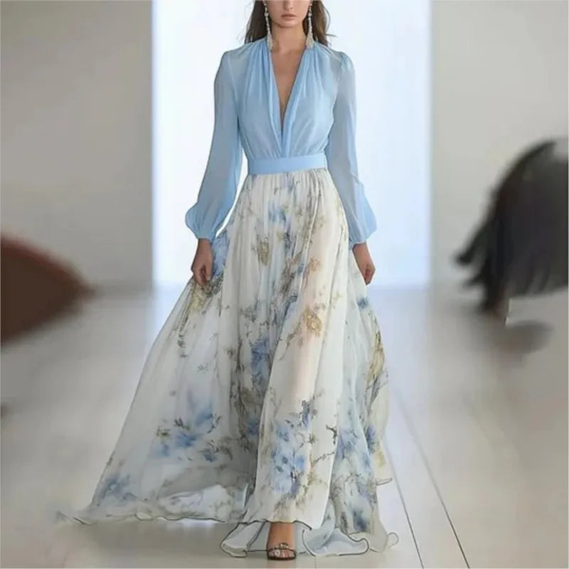 MORWENNA | FLORAL PRINT LONG DRESS