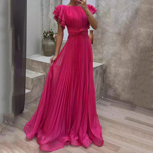 SELENA | PLEATED EVENING GOWN