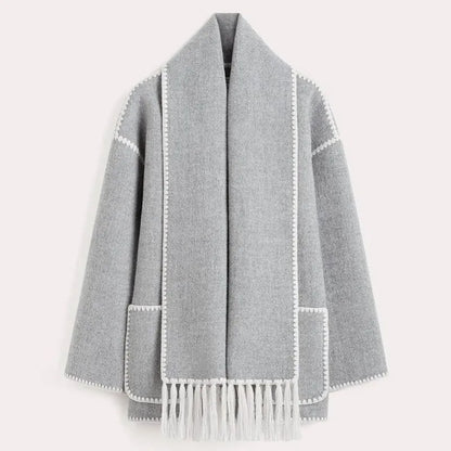 ZYRA | FRINGED SCARF JACKET