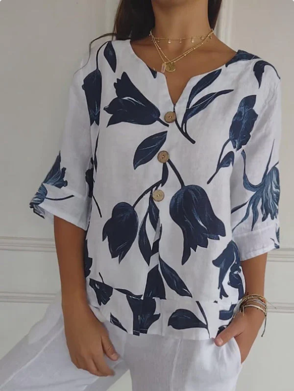 Daniela - V-neck tunic with print