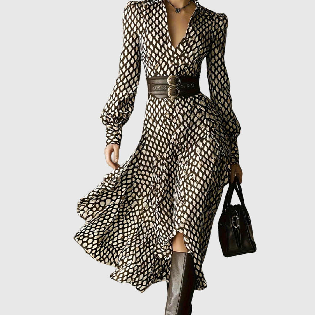 ZARA LIZZY | VINTAGE RHOMBUS PRINT DRESS