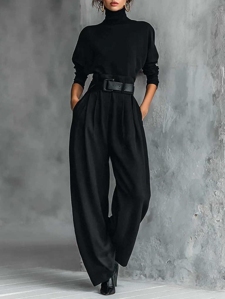 Nolya | Turtleneck Sweater &amp; Straight Pants