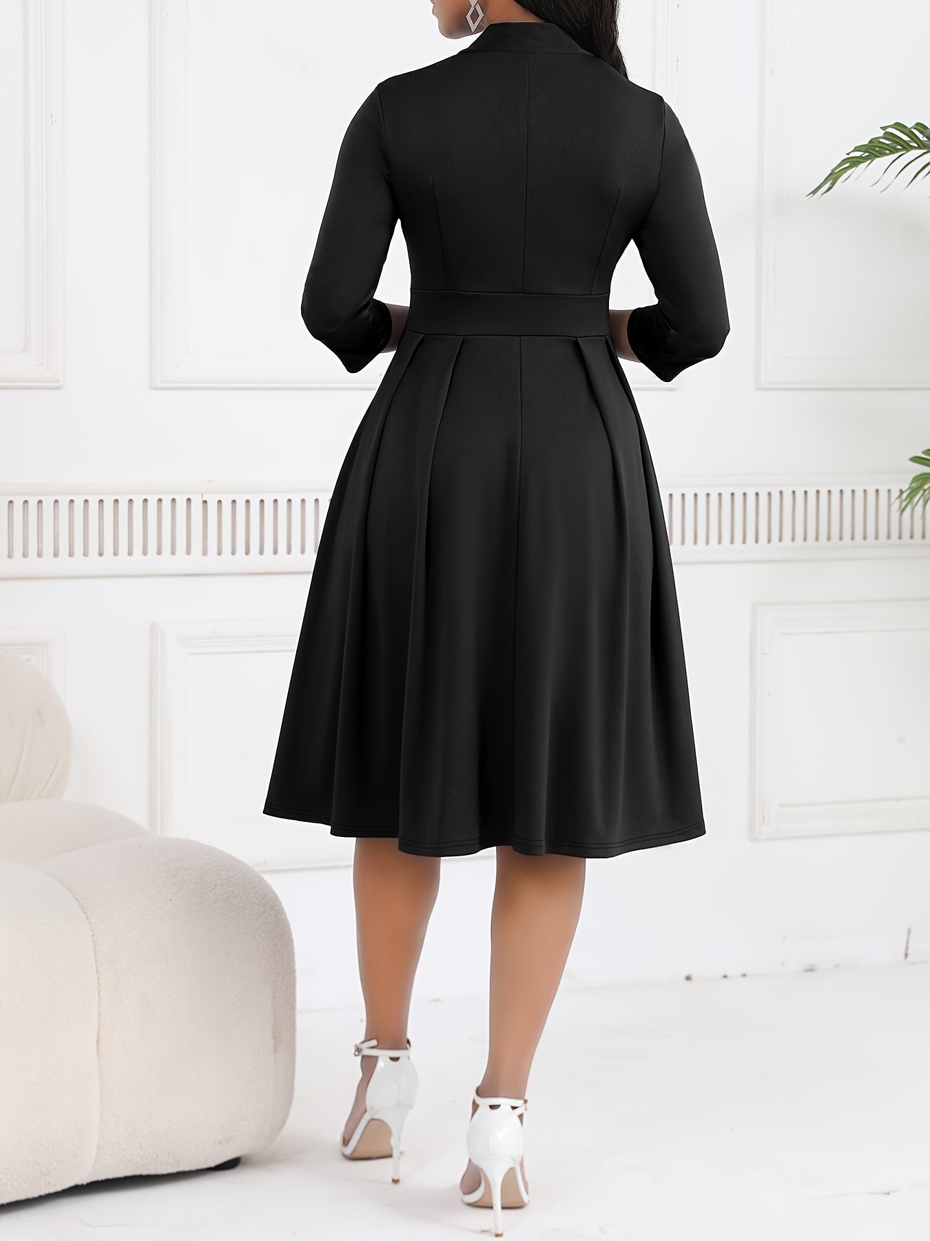 OLIVIA TIE-WAIST MIDI DRESS