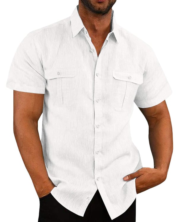 Tom - Stretch Short Sleeve Shirt with Pockets