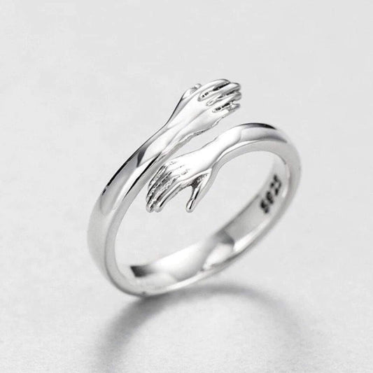 SILVER HUG RING