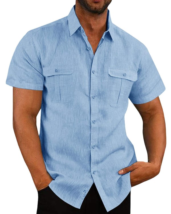 Tom - Stretch Short Sleeve Shirt with Pockets