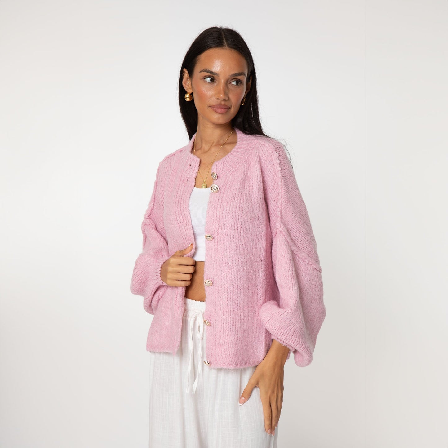 Oversized Cardigan Short "CozyGlam"