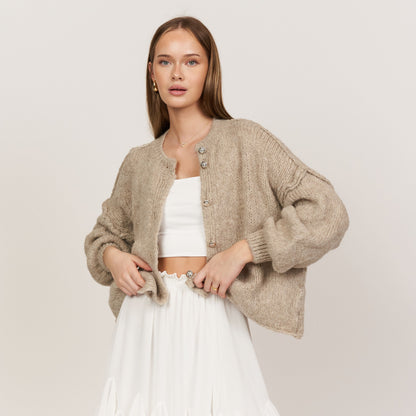 Oversized Cardigan Short "CozyGlam"
