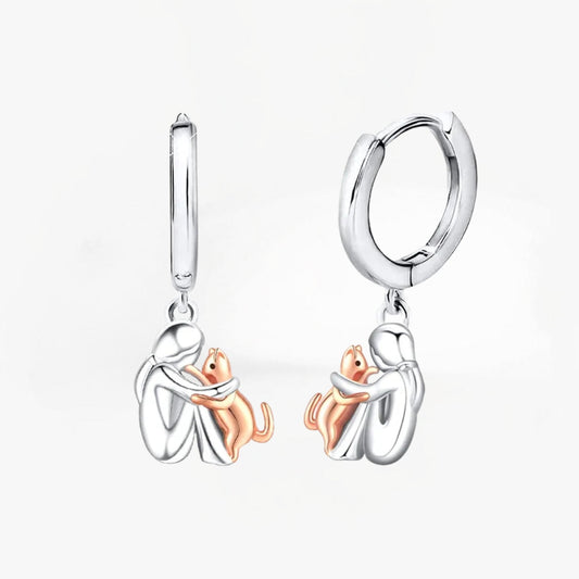 ELOWEN | CAT ICON EARRINGS (ROUND CLOSURE)