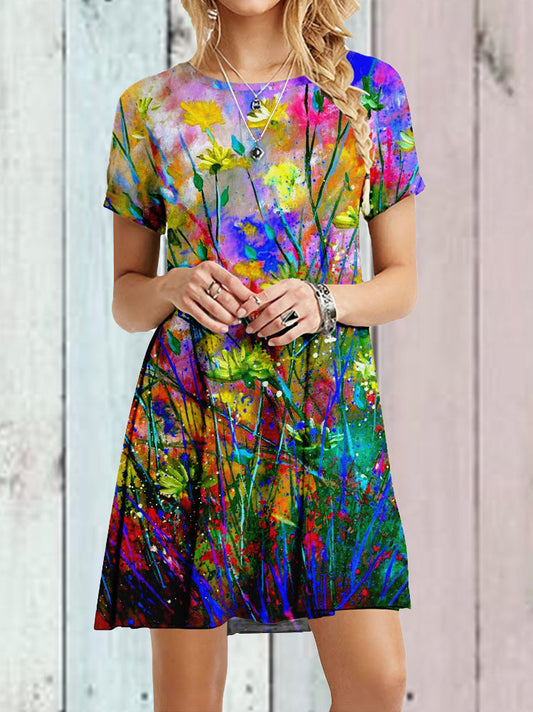 Floral art dress